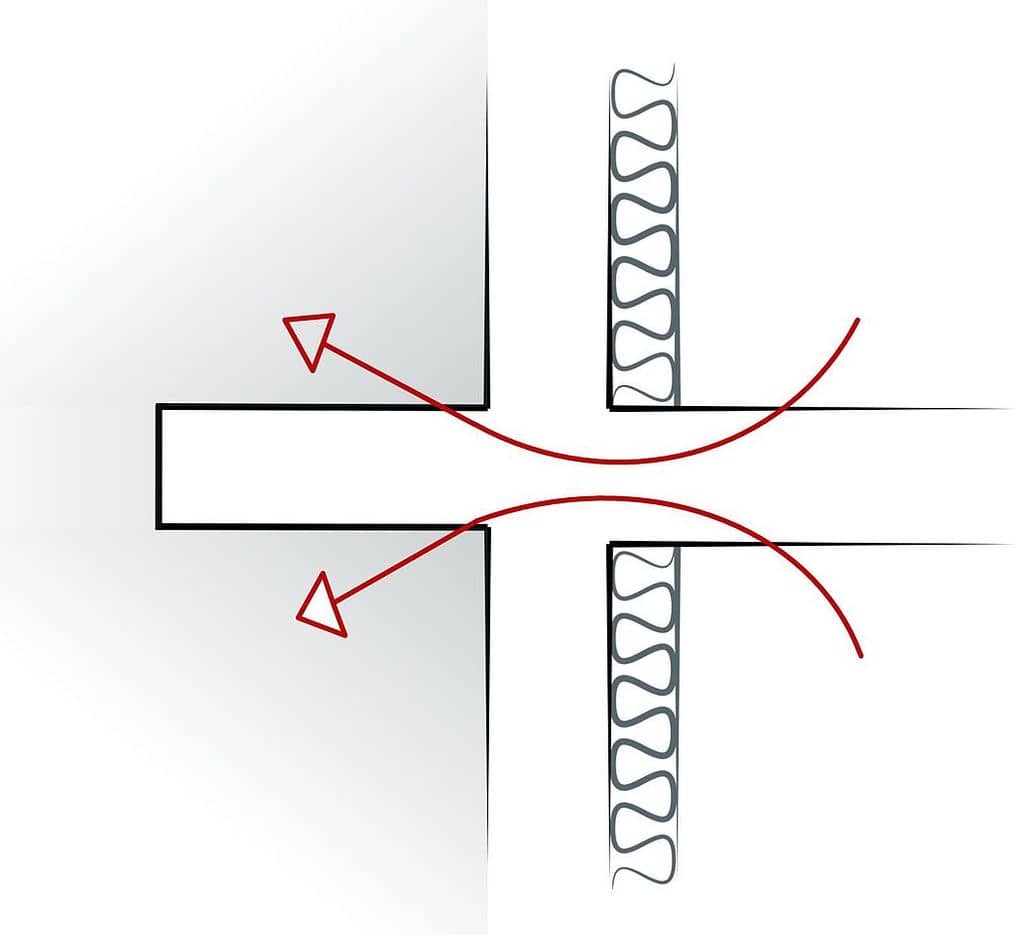 Pont thermique créé par la jonction plancher/balcon. ©Wikipédia.