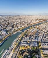 Panorama de la ville de Paris et seine vue de la tour Eiffel © Arkna_Adobe Stock