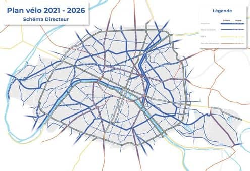 Plan de Paris et Plan vélo 2021-2026